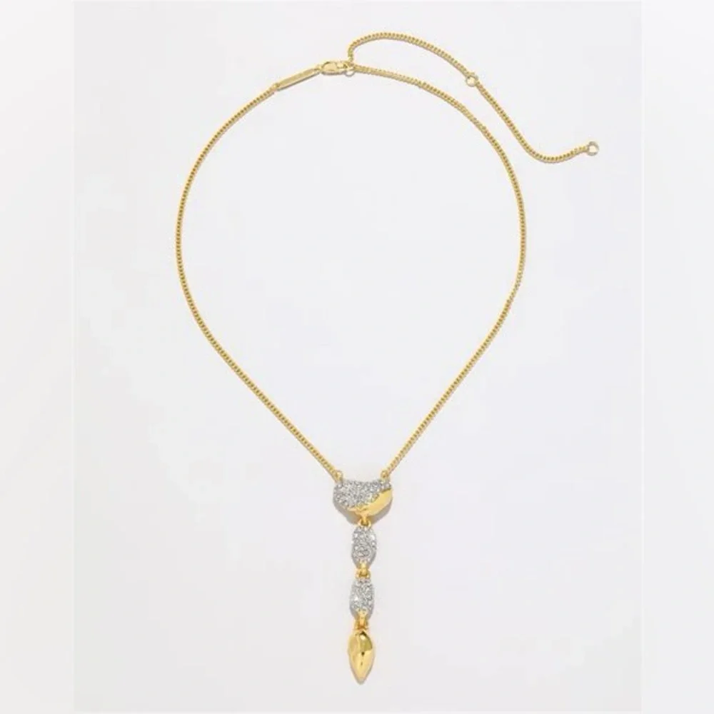 ALEXIS BITTAR • Solanales Crystal Pebble Chandelier Drop Necklace